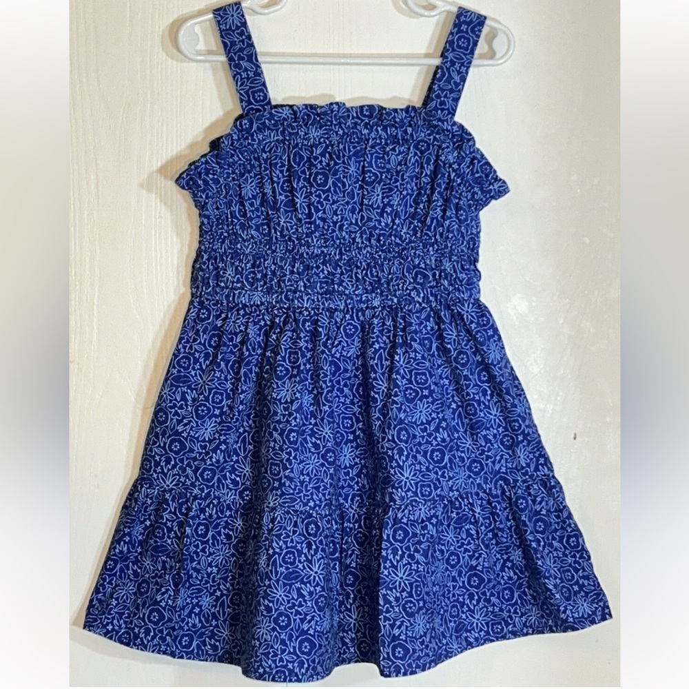 Navy Floral Girls Dress